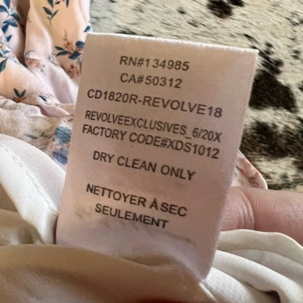 FOR LOVE & LEMONS x REVOLVE  Nostalgia Floral Tie‎ Front Mini Dress Size Small